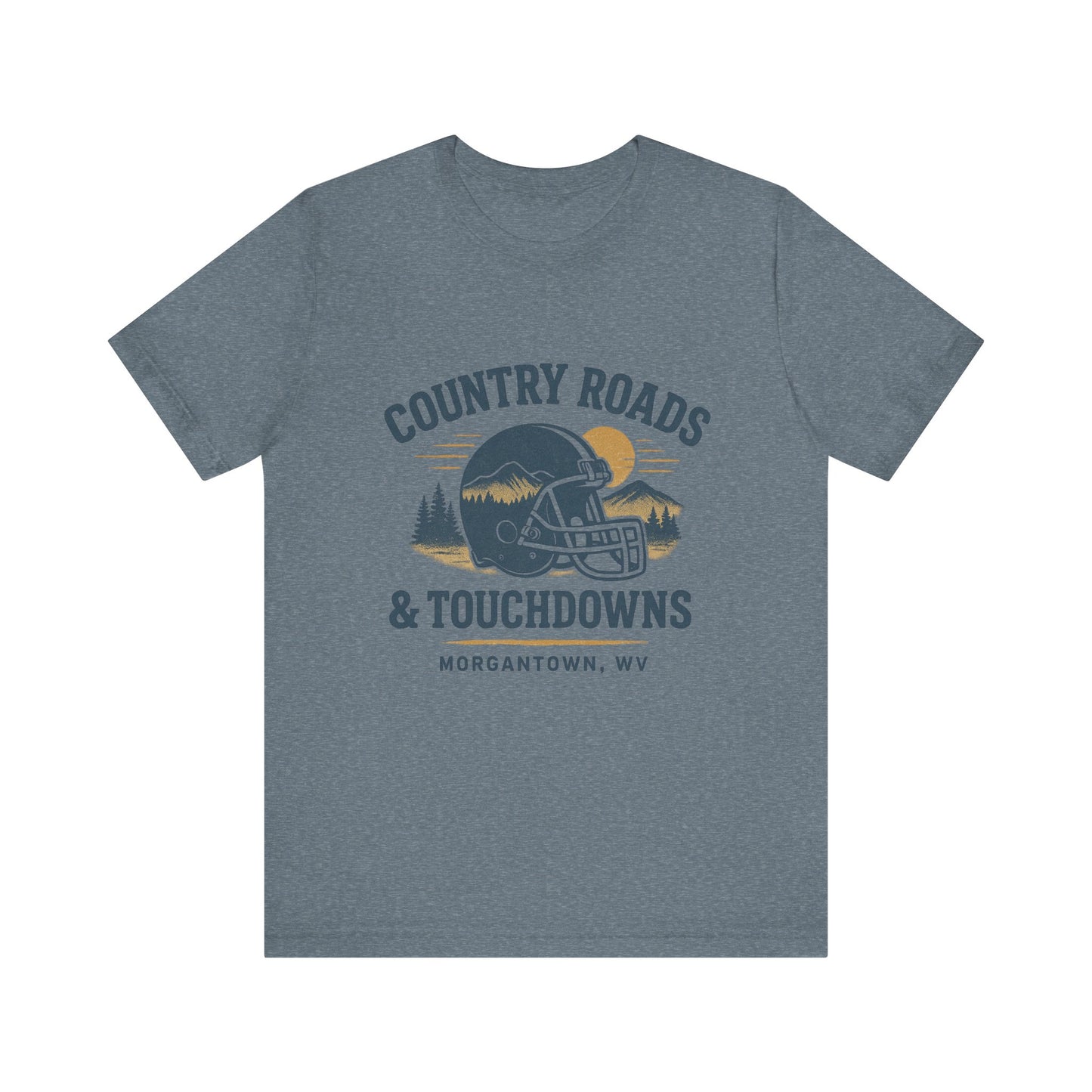 Country Roads and Touchdowns T-Shirt, Game Day Shirt, Retro College Football Tee