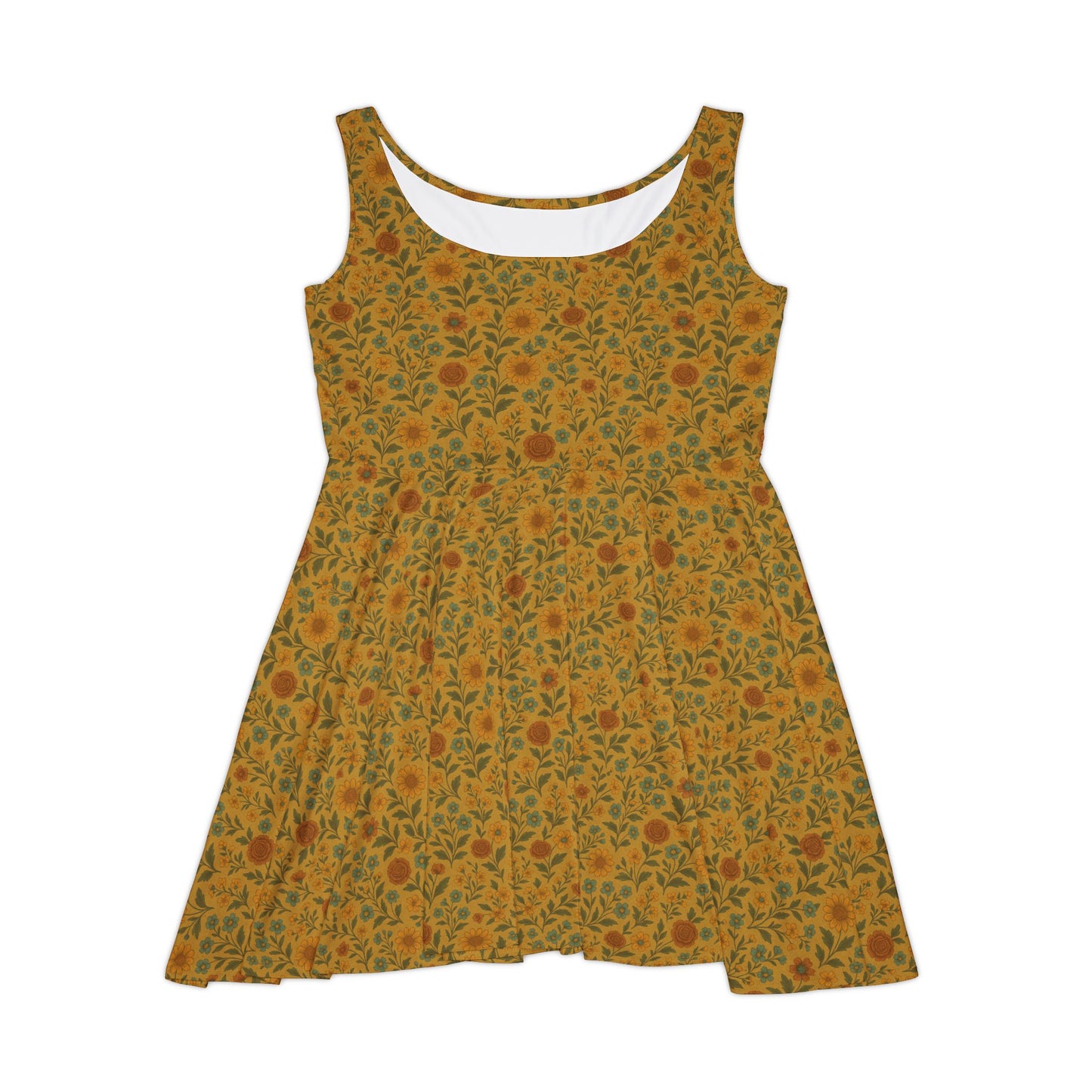 Sunflower Skater Dress – Late Summer Bloom