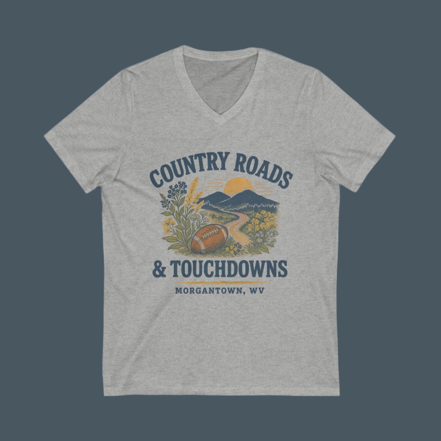 West Virginia Football Game Day V-Neck Tee Shirt