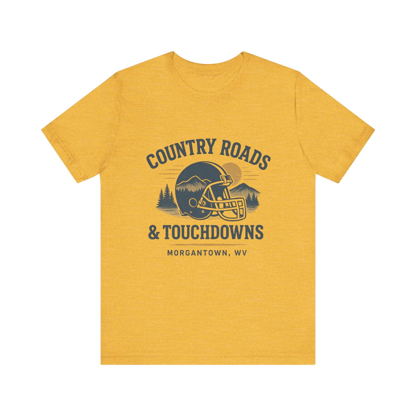 Country Roads and Touchdowns T-Shirt, Game Day Shirt, Retro College Football Tee