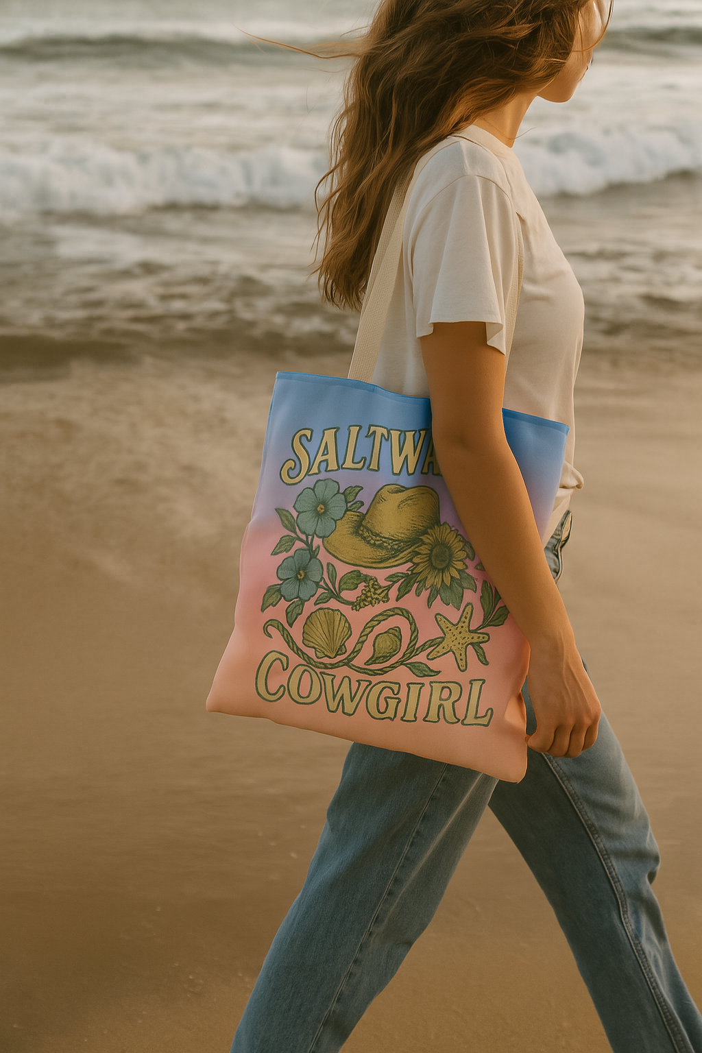 Saltwater Cowgirl Beach Bag