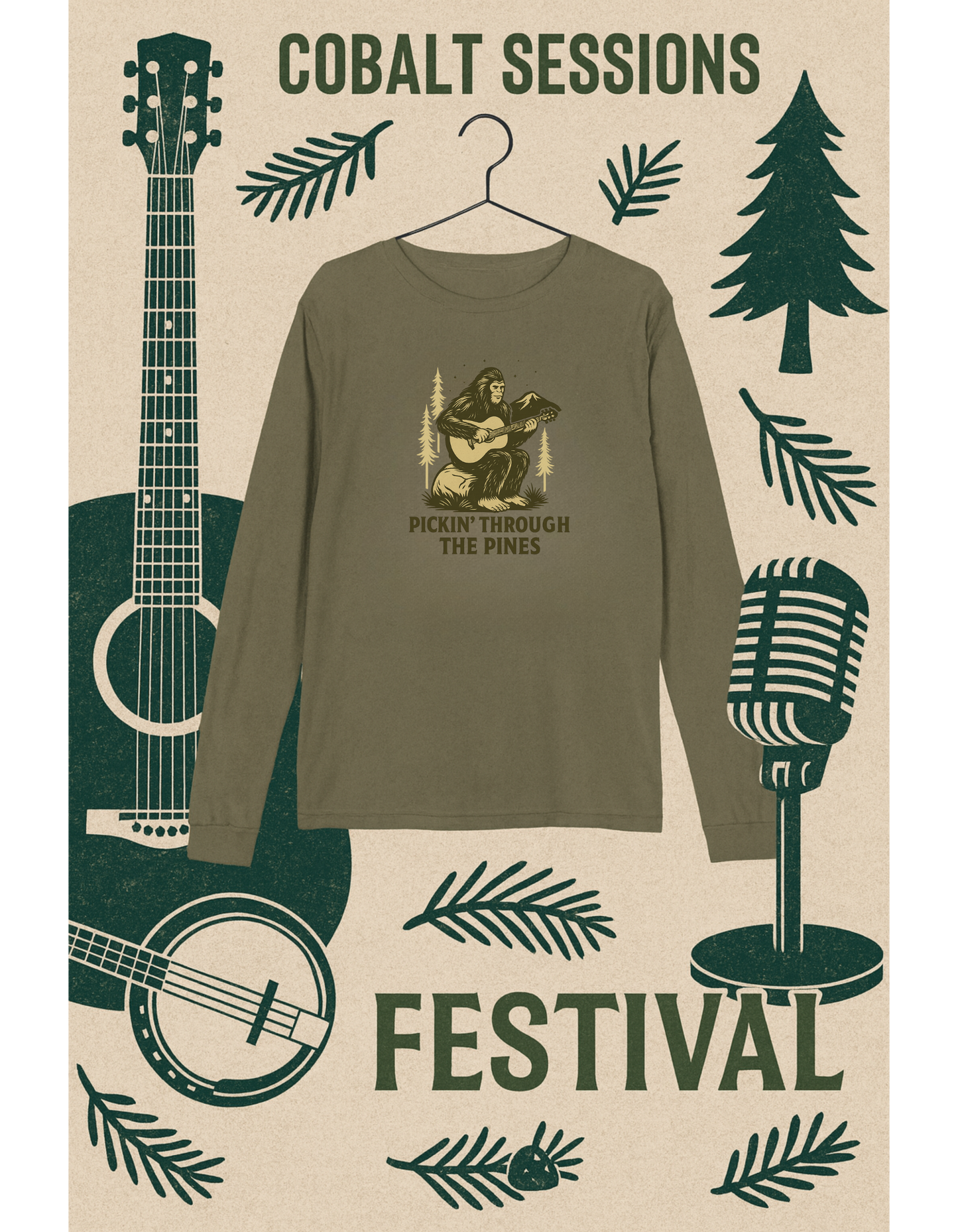 Pickin' Through the Pines Long Sleeve Tee