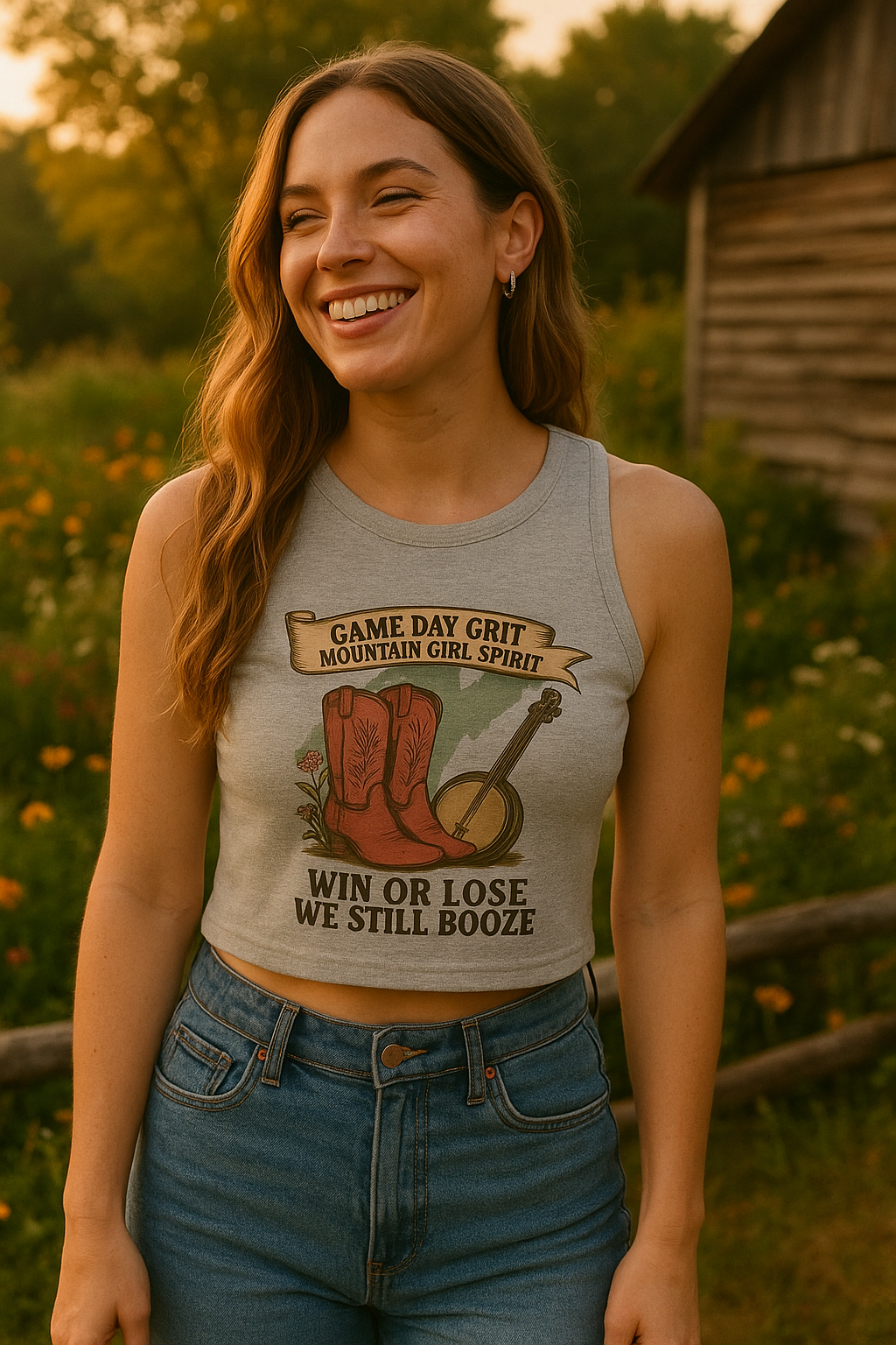 Win or Lose Gameday Grit 🟡 Racerback Tank | WV Tailgate Style