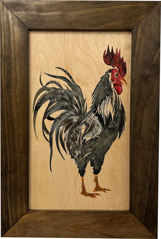 Hidden Gun Cabinet – Farmhouse Rooster Wall Art