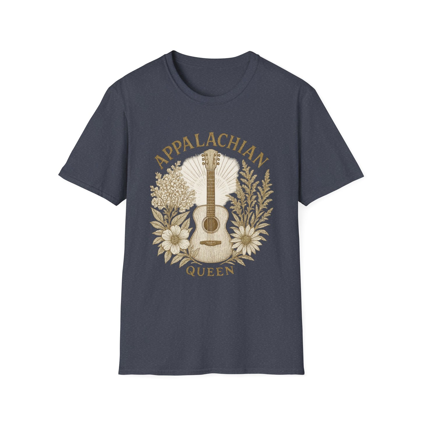 Appalachian Queen T-Shirt, Botanical Graphic Tee, Unisex Softstyle Shirt, Gift for Music Lovers, Casual Wear, Festival Outfit
