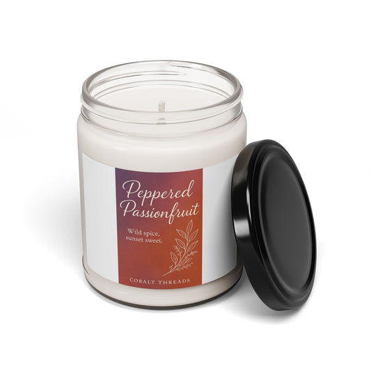 Scented Soy Candle, Peppered Passionfruit 9oz - Home Fragrance, Aromatherapy Gift, Relaxing Candle, Vegan Candle, Handcrafted Candle,