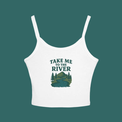 Women's Outdoor Tank Top, Take Me to the River Spaghetti Strap, Summer Henley, Casual Beach Wear, Nature Lover Gift, Adventurer Apparel