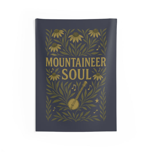 West Virginia Mountaineer Soul Tapestry for dorm room, frats or game day