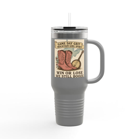 Mountaineer Game day Insulated Travel Mug, 40oz | Travel Coffee Cup, Custom Tumbler, WVU Lover Gift, Tailgating Hydration, Adventure