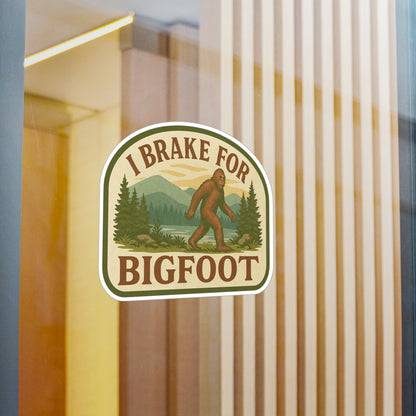 Bigfoot Kiss-Cut Vinyl Decals, Playful Sasquatch Stickers for Car, Home Decor, Gifts, Outdoor Adventures, Nature Lovers