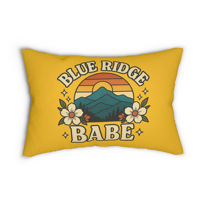 BlueRidge Babe Lumbar Pillow, Throw Pillow for Bed or Couch, Home Decor Accent, Decorative Pillow Cushion, Blue Ridge Mountains Pillow, Gift