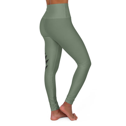 Wild Waters Fern Yoga Leggings – Nature-Inspired High-Waisted Activewear