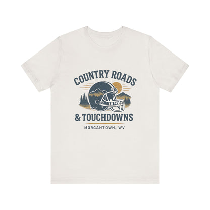 Country Roads and Touchdowns T-Shirt, Game Day Shirt, Retro College Football Tee