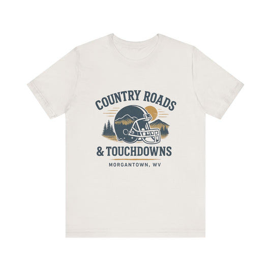 Country Roads and Touchdowns T-Shirt, Game Day Shirt, Retro College Football Tee