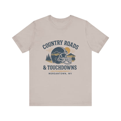 Country Roads and Touchdowns T-Shirt, Game Day Shirt, Retro College Football Tee