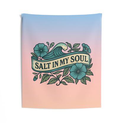 Salt in my Soul Beach Wall Tapestry