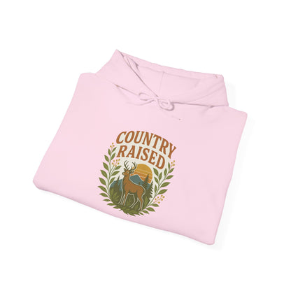 Country Raised Hoodie, Farm Life Pullover, Rural Living Sweatshirt, Outdoor Adventure Jumper, Ranch Style Outerwear