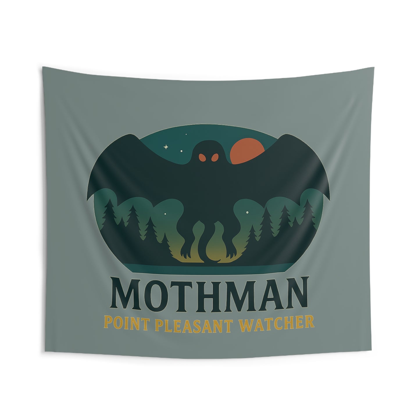 Mothman Wall Tapestry — Cryptid Home Décor