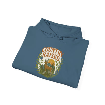 Country Raised Hoodie, Farm Life Pullover, Rural Living Sweatshirt, Outdoor Adventure Jumper, Ranch Style Outerwear