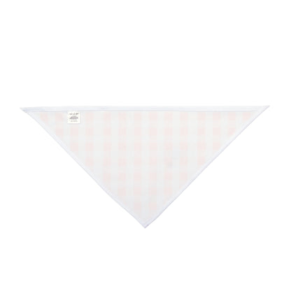 Pink Gingham Dog Scarf – Classic Check Pet Bandana