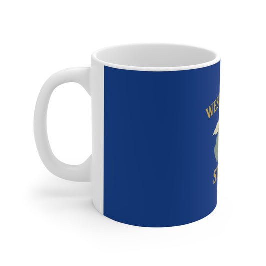 Coffee Mug, Mountain Strong West Virginia Ceramic Cup, 11oz 15oz Gift, Travel Tea Cup, Office Kitchen Decor, Unique Coffee Lover Gift