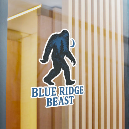 Bigfoot-Themed Kiss-Cut Vinyl Decals, Blue Ridge Beast Stickers for Laptop, Car, Wall Decor, Outdoor Adventure, Gift for Nature Lovers