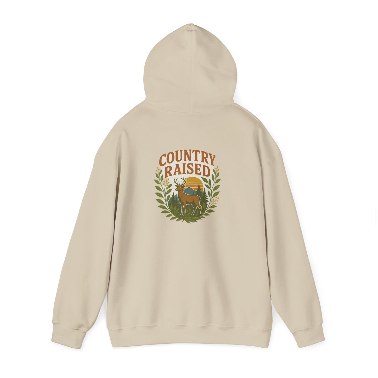 Country Raised Hoodie, Farm Life Pullover, Rural Living Sweatshirt, Outdoor Adventure Jumper, Ranch Style Outerwear