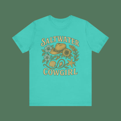 Saltwater Cowgirl Oversized faded beach Tee