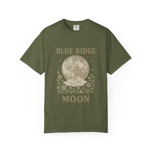 Blue Ridge Moon Celestial T-shirt, Mountain Sky Graphic Tee, Nature Lover Gift, Boho Shirt, Astronomy Top, Men Women Unisex Fashion