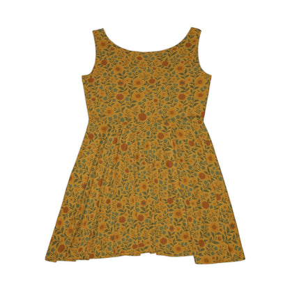 Sunflower Skater Dress – Late Summer Bloom
