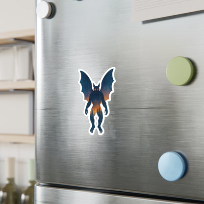 Mothman in Twilight – Cryptid Forest Silhouette Sticker
