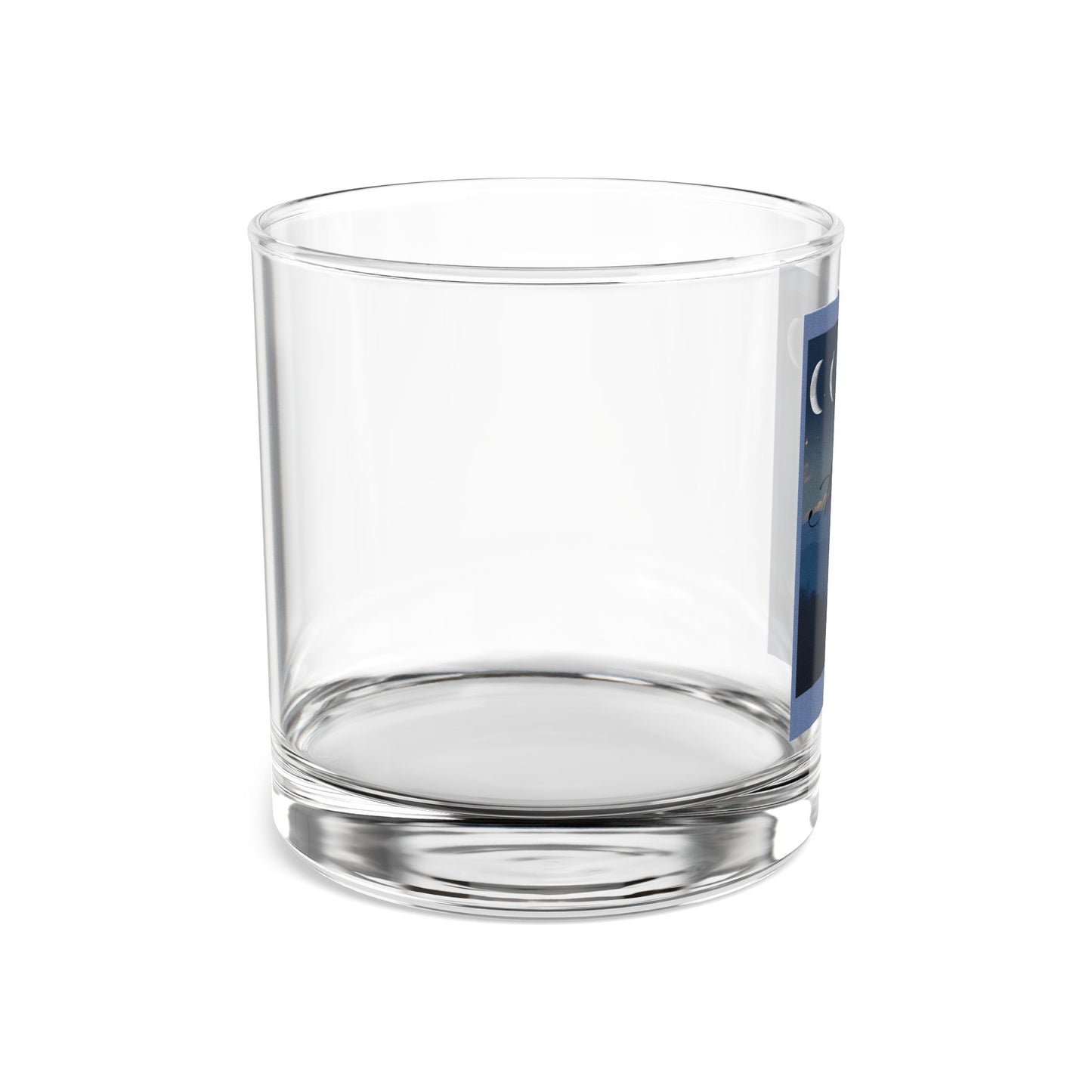 Misty Taste of Moonshine Glass,Lunar Phase Whiskey Glass, Appalachian Barware, Crescent Moon Tumbler, Mystical Mountain Drinkware