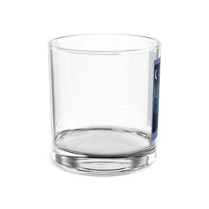 Misty Taste of Moonshine Glass,Lunar Phase Whiskey Glass, Appalachian Barware, Crescent Moon Tumbler, Mystical Mountain Drinkware