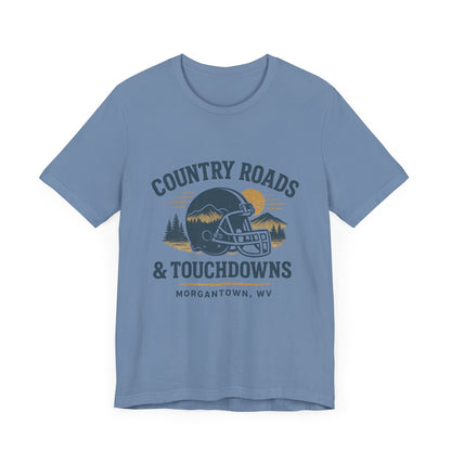 Country Roads and Touchdowns T-Shirt, Game Day Shirt, Retro College Football Tee