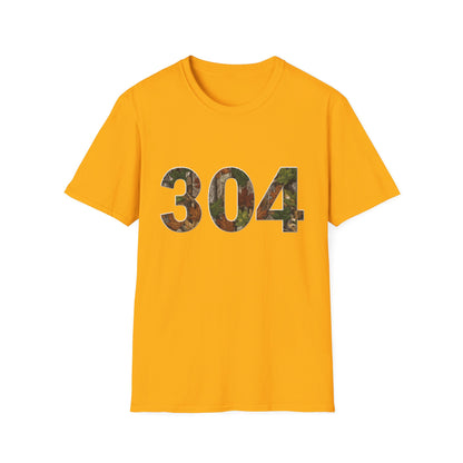 West Virginia Area Code Camo T-Shirt, WV Camo Tee, Mountain State Shirt, Appalachian Tee, 304 Area Code Shirt
