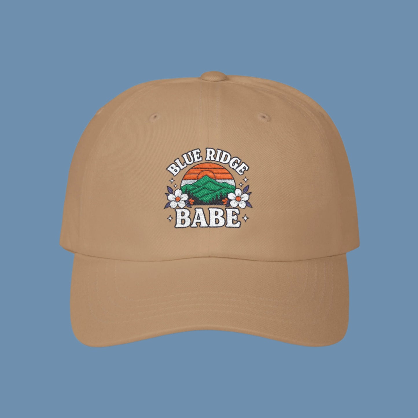 Classic Blue Ridge Babe Dad Cap, Dad Hat, Summer Accessory, Gift for Her, Outdoor Style, Casual Fashion