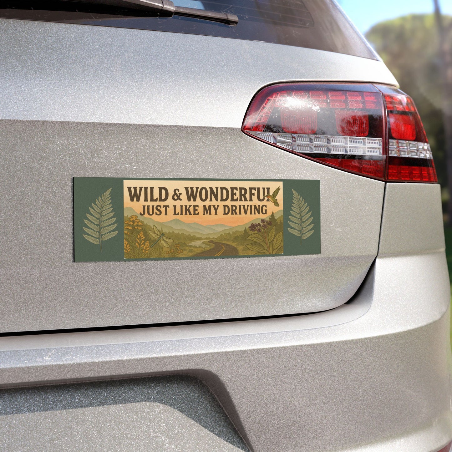 Car Magnets, West Virginia Driving Humor Bumper Sticker, Wild and Wonderful Just Like My Driving, Funny Auto Decal, Vehicle Magnet