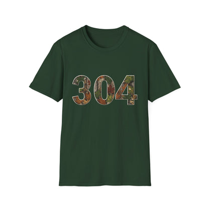 West Virginia Area Code Camo T-Shirt, WV Camo Tee, Mountain State Shirt, Appalachian Tee, 304 Area Code Shirt