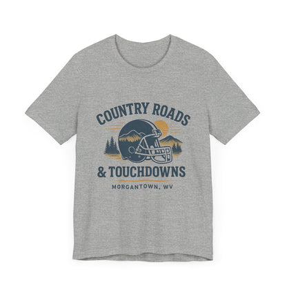 Country Roads and Touchdowns T-Shirt, Game Day Shirt, Retro College Football Tee