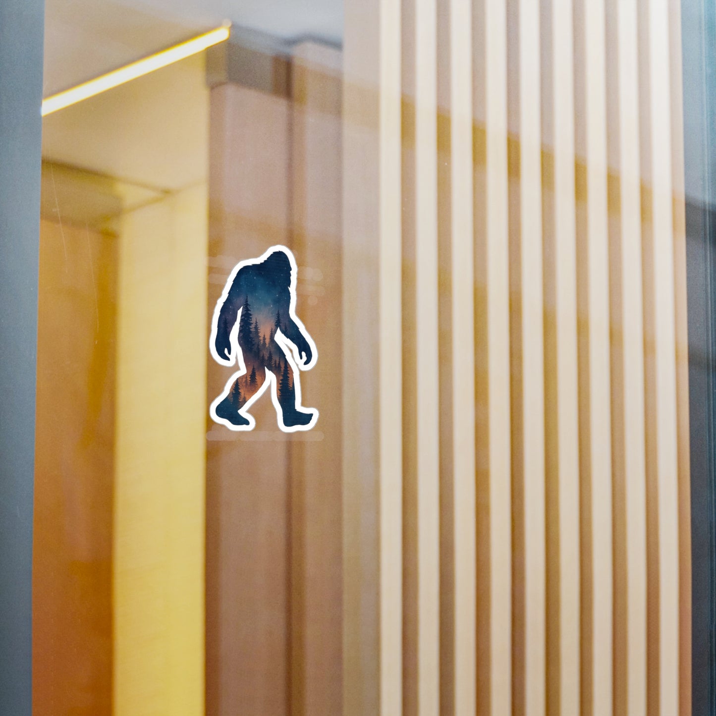 Bigfoot Forest Sticker – Sasquatch Yeti Cryptid Vinyl Decal