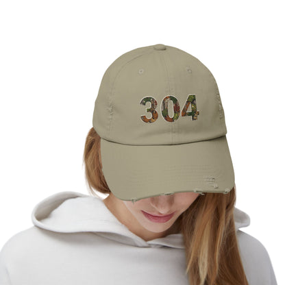 Camo Cap, West Virginia Hat, Distressed Baseball Cap, Unisex Trucker Hat, Vintage Style Dad Hat, Outdoor Camouflage Headwear