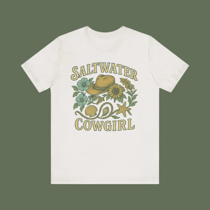 Saltwater Cowgirl Oversized faded beach Tee
