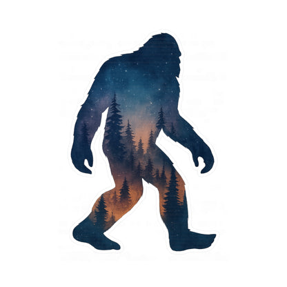 Bigfoot Forest Sticker – Sasquatch Yeti Cryptid Vinyl Decal