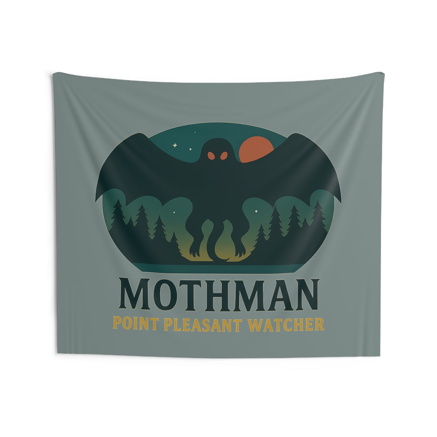 Mothman Wall Tapestry — Cryptid Home Décor