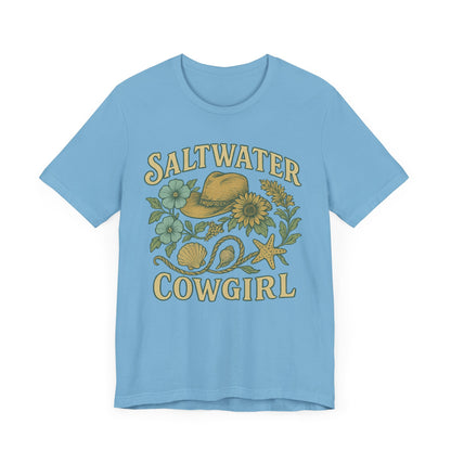 Saltwater Cowgirl Oversized faded beach Tee