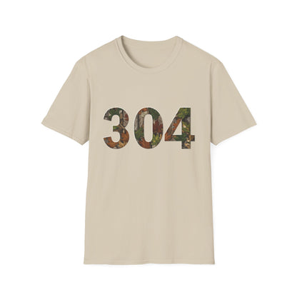 West Virginia Area Code Camo T-Shirt, WV Camo Tee, Mountain State Shirt, Appalachian Tee, 304 Area Code Shirt