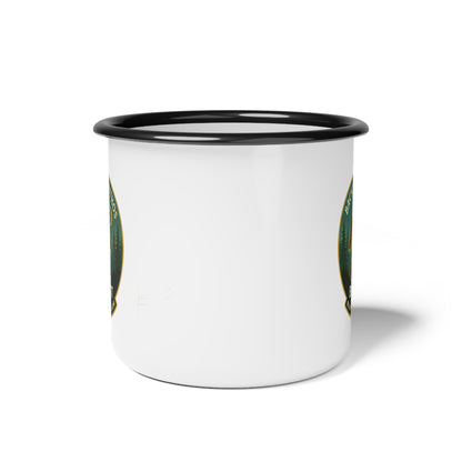 Bigfoot Enamel Camp Cup, Wilderness Mug, Camping Gift, Adventure Drinkware, Nature Lover, Outdoor Enthusiast, Travel Coffee Cup