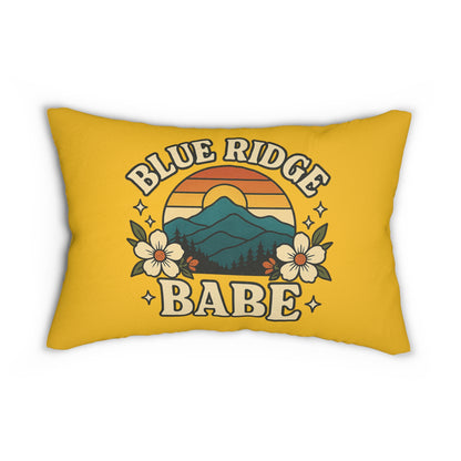 BlueRidge Babe Lumbar Pillow, Throw Pillow for Bed or Couch, Home Decor Accent, Decorative Pillow Cushion, Blue Ridge Mountains Pillow, Gift