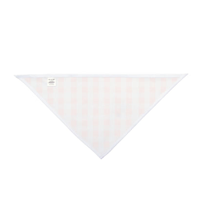 Pink Gingham Dog Scarf – Classic Check Pet Bandana