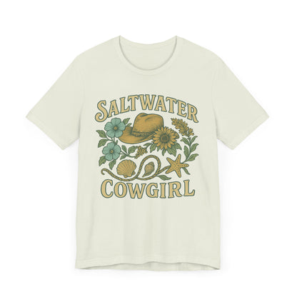 Saltwater Cowgirl Oversized faded beach Tee